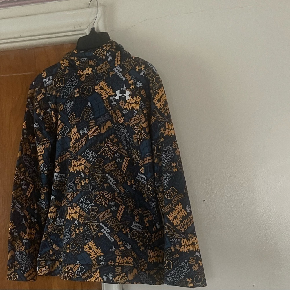 Under Armour graffiti hoodie sweatshirt youth size large - Picture 2 of 4